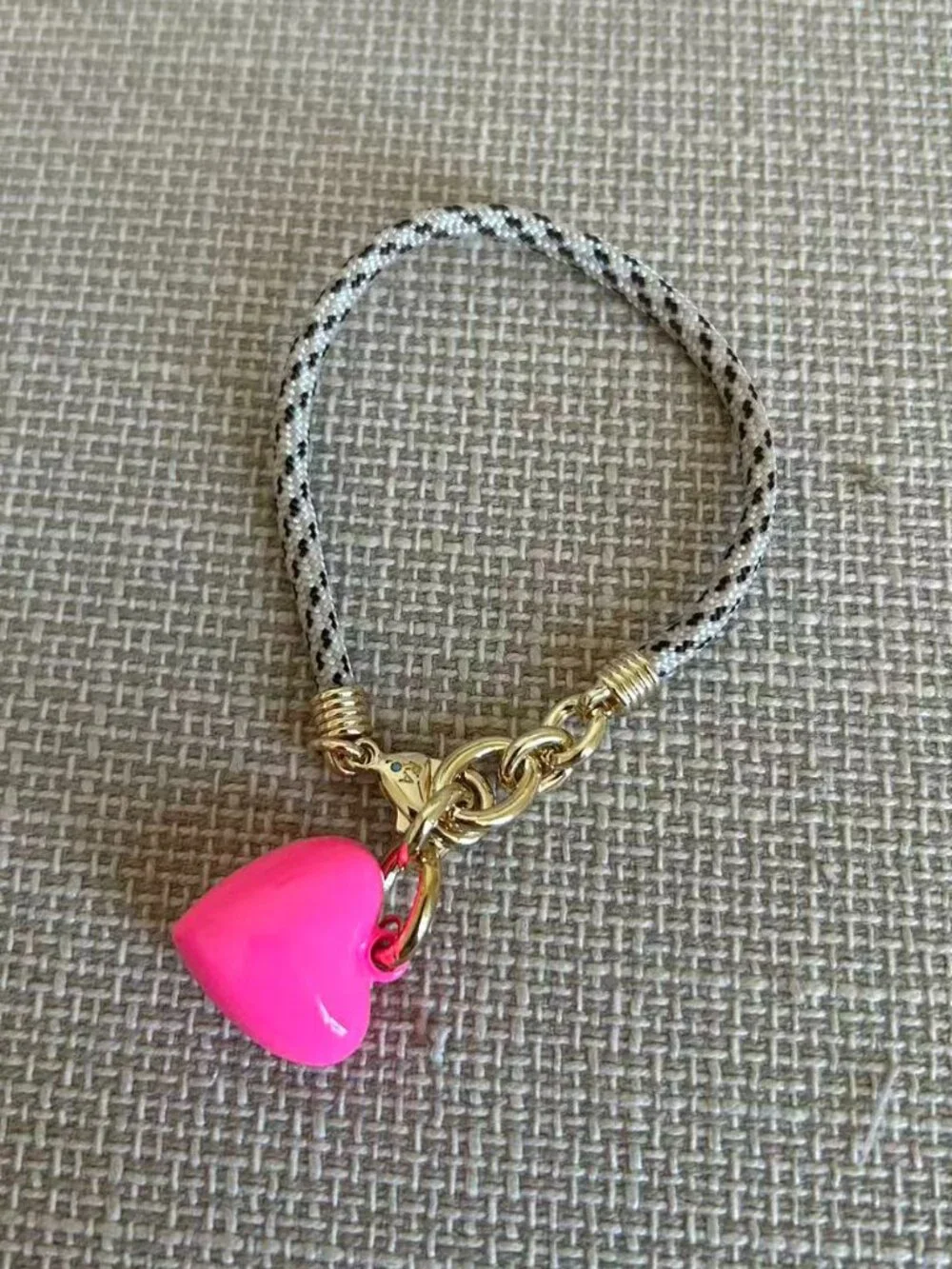 Roxanne Assoulin The Happy Cord Charm Bracelet Sesame/Fuschia
